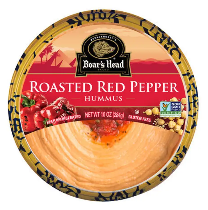 Order Boar's Head® Roasted Red Pepper Hummus - 10 Ounces food online from Holiday farms store, Roslyn Heights on bringmethat.com