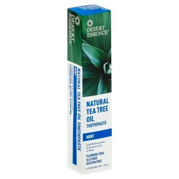 Order Desert Essence Toothpaste, Natural Tea Tree Oil, Mint - 6.25 Ounces food online from Whole Foods Co-Op Denfeld store, Duluth on bringmethat.com