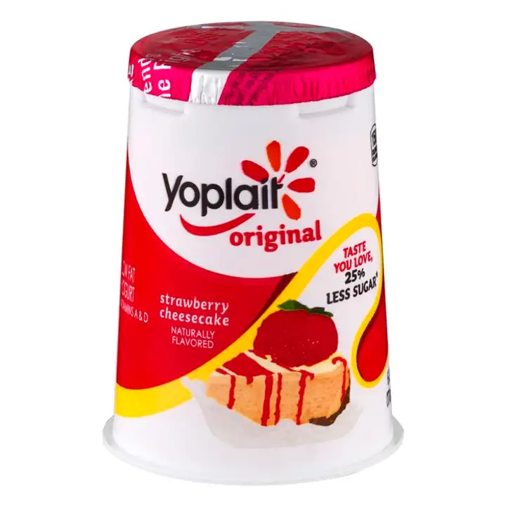 Order Yoplait Original Yogurt, Low Fat, Strawberry Cheesecake - 6 Ounces food online from Fligner Market store, Lorain on bringmethat.com