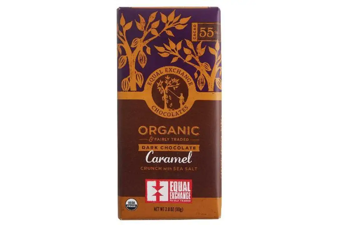 Order Equal Exchange Organic Dark Chocolate Caramel Crunch - 80 Grams food online from Whole Foods Co-Op Denfeld store, Duluth on bringmethat.com
