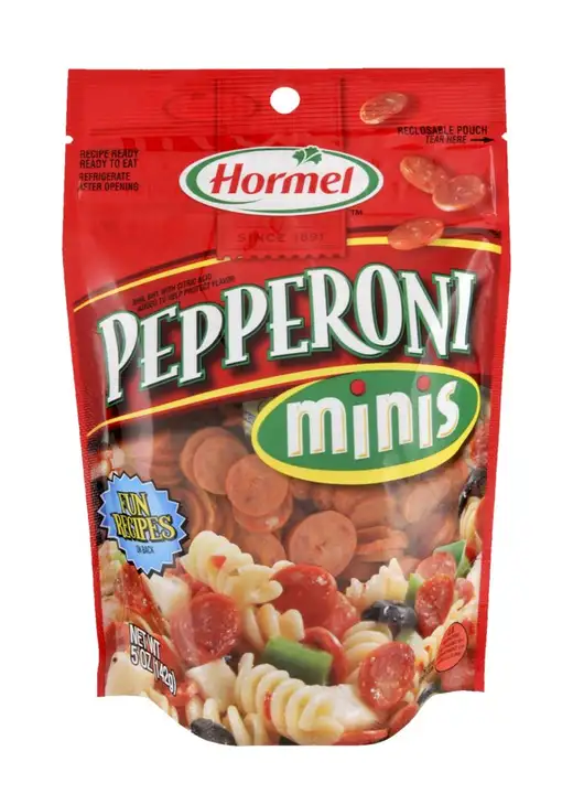 Order Hormel Pepperoni, Minis - 5 Ounces food online from Novato Harvest Market store, Novato on bringmethat.com