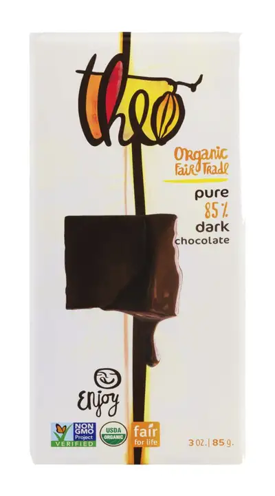 Order Theo Dark Chocolate, Pure, 85% - 3 Ounces food online from Whole Foods Co-Op Denfeld store, Duluth on bringmethat.com