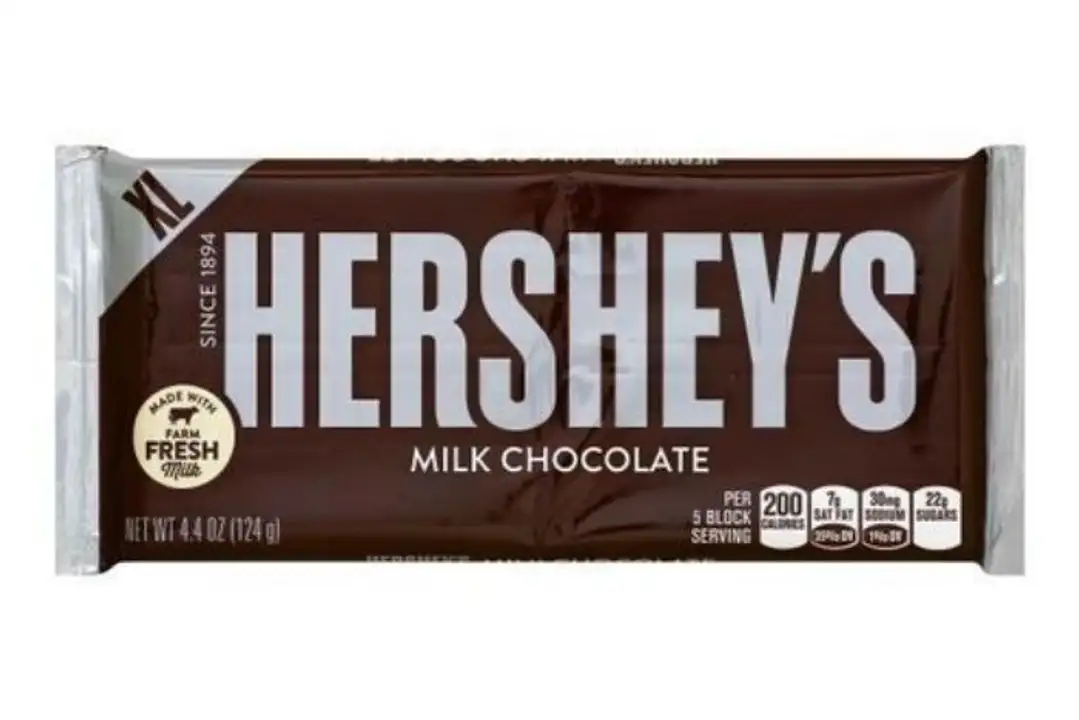 Order Hersheys Milk Chocolate, XL - 4.4 Ounces food online from Fligner Market store, Lorain on bringmethat.com