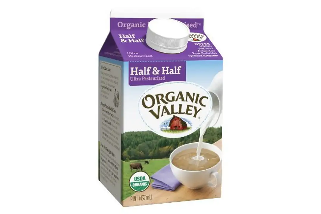 Order Organic Valley Half & Half - 16 Ounces food online from Holiday farms store, Roslyn Heights on bringmethat.com