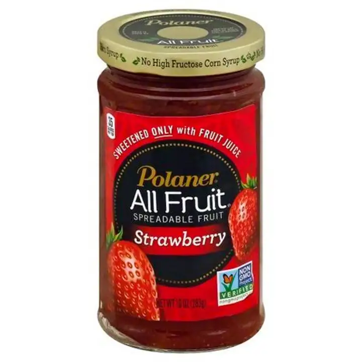 Order Polaner All Fruit Spreadable Fruit, Strawberry - 10 Ounces food online from Holiday farms store, Roslyn Heights on bringmethat.com