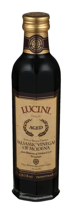 Order Lucini Balsamic Vinegar, Aged - 8.5 Ounces food online from Novato Harvest Market store, Novato on bringmethat.com