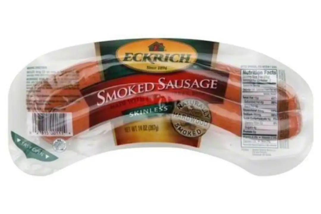 Order Eckrich Sausage, Smoked, Skinless - 14 Ounces food online from Fligner Market store, Lorain on bringmethat.com
