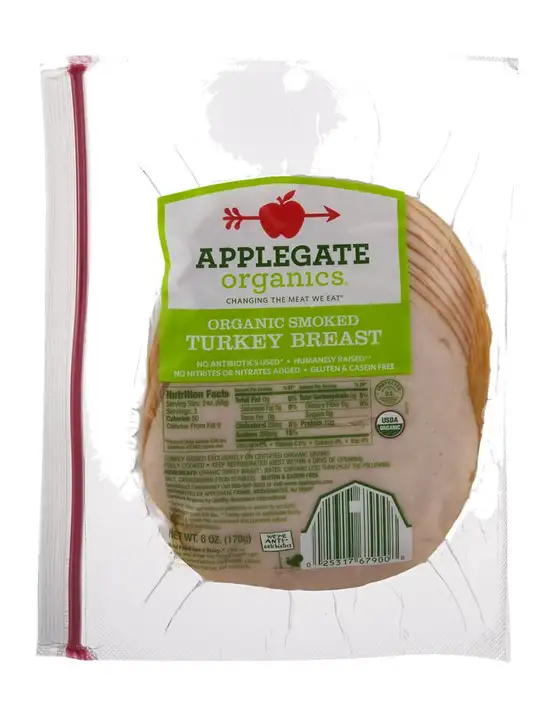 Order Applegate Turkey Breast, Smoked - 6 Ounces food online from Holiday farms store, Roslyn Heights on bringmethat.com