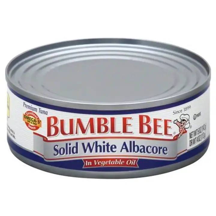 Order Bumble Bee Tuna, Solid White Albacore, in Vegetable Oil - 5 Ounces food online from Meats Supreme store, Brooklyn on bringmethat.com