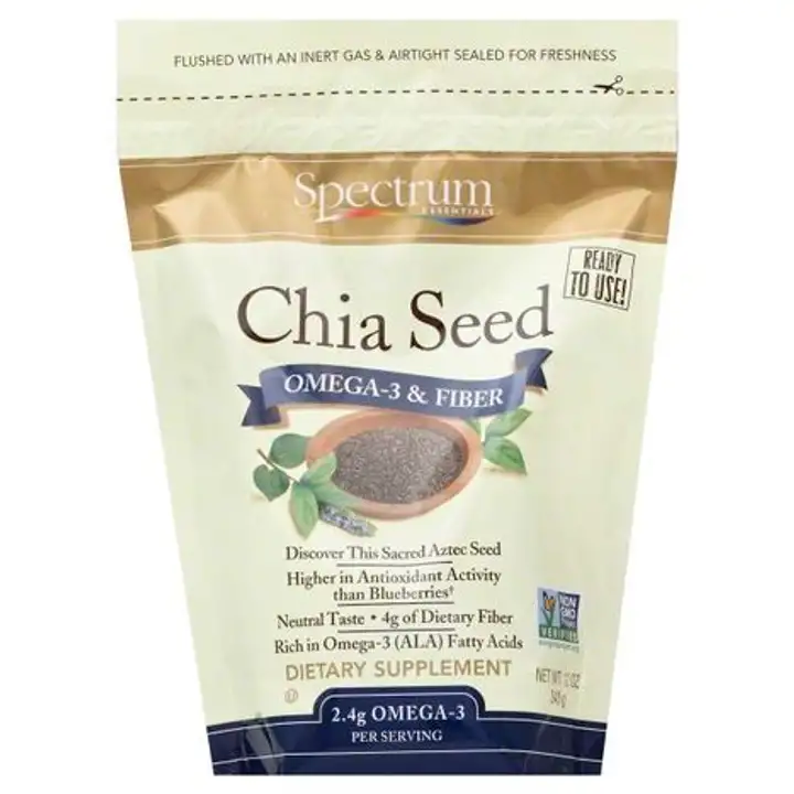 Order Spectrum Essentials Chia Seed, Omega-3 & Fiber - 12 Ounces food online from Whole Foods Co-Op Denfeld store, Duluth on bringmethat.com