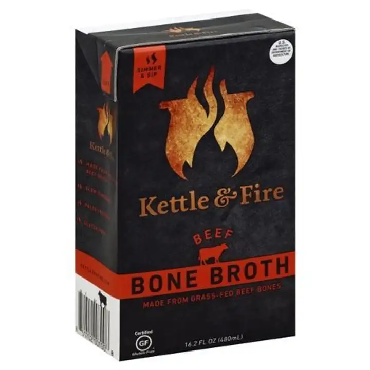 Order Kettle & Fire Bone Broth, Beef - 16.9 Ounces food online from Whole Foods Co-Op Denfeld store, Duluth on bringmethat.com
