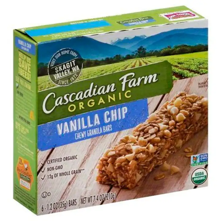 Order Cascadian Farm Organic Granola Bars, Chewy, Vanilla Chip - 6 Each food online from Holiday farms store, Roslyn Heights on bringmethat.com
