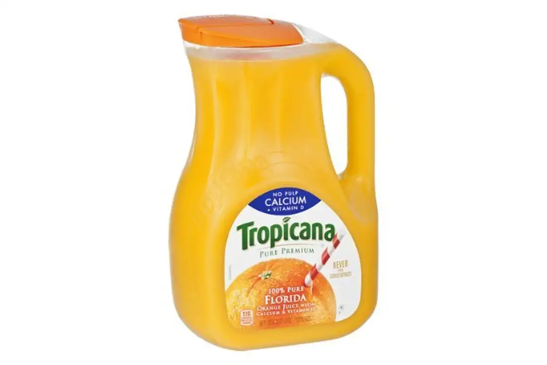 Order Tropicana Pure Premium 100% Juice, Orange, Calcium + Vitamin D, No Pulp - 89 Ounces food online from Holiday farms store, Roslyn Heights on bringmethat.com