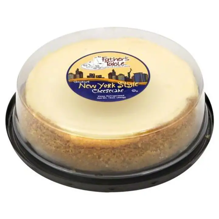 Order Fathers Table Cheesecake, New York Style - 16 Ounces food online from Holiday farms store, Roslyn Heights on bringmethat.com