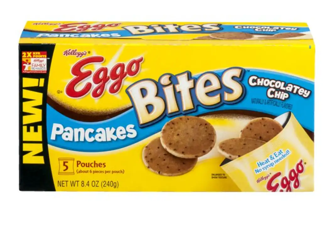 Order Eggo Bites Pancakes, Chocolatey Chip - 8.4 Ounces food online from Holiday farms store, Roslyn Heights on bringmethat.com