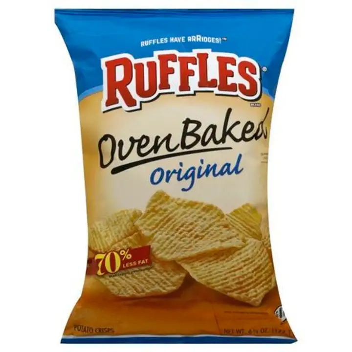 Order Ruffles Potato Chips, Original, Baked food online from Novato Harvest Market store, Novato on bringmethat.com
