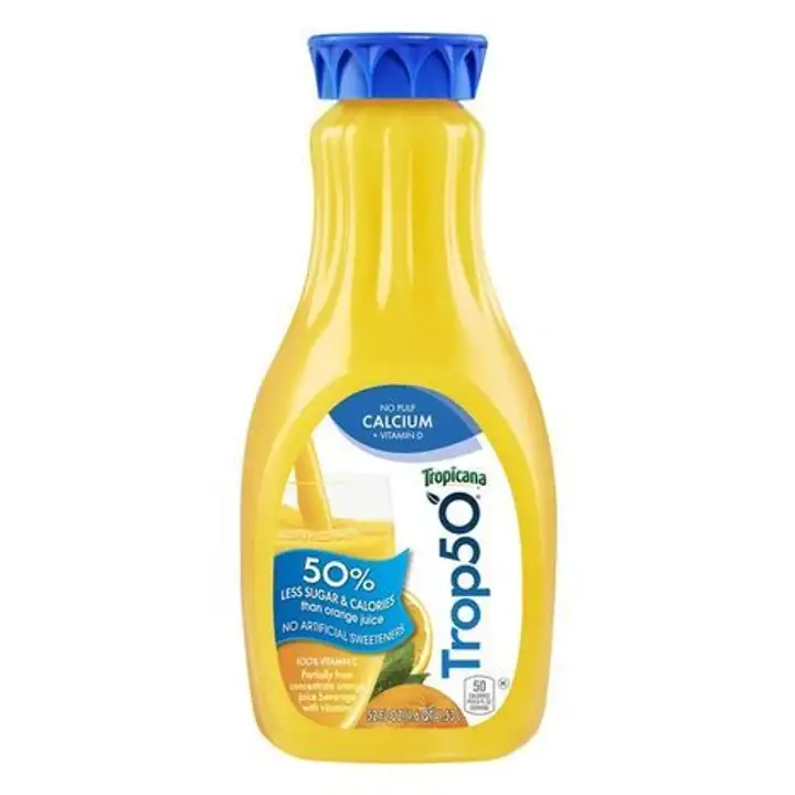 Order Tropicana Trop50 No Pulp Orange Juice - 52 Ounces food online from Fligner Market store, Lorain on bringmethat.com