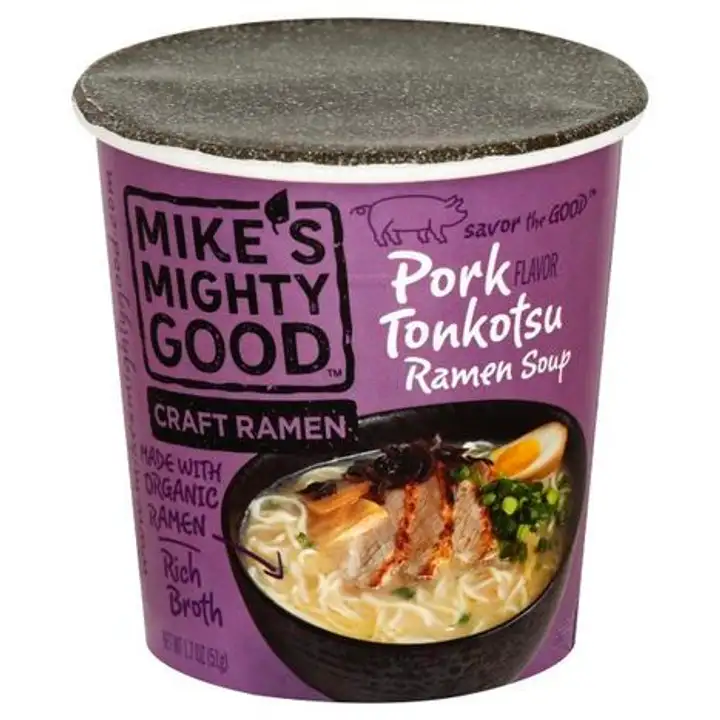 Order Mikes Mighty Good Savor The Good Ramen Soup, Pork Tonkotsu - 1.7 Ounces food online from Whole Foods Co-Op Denfeld store, Duluth on bringmethat.com
