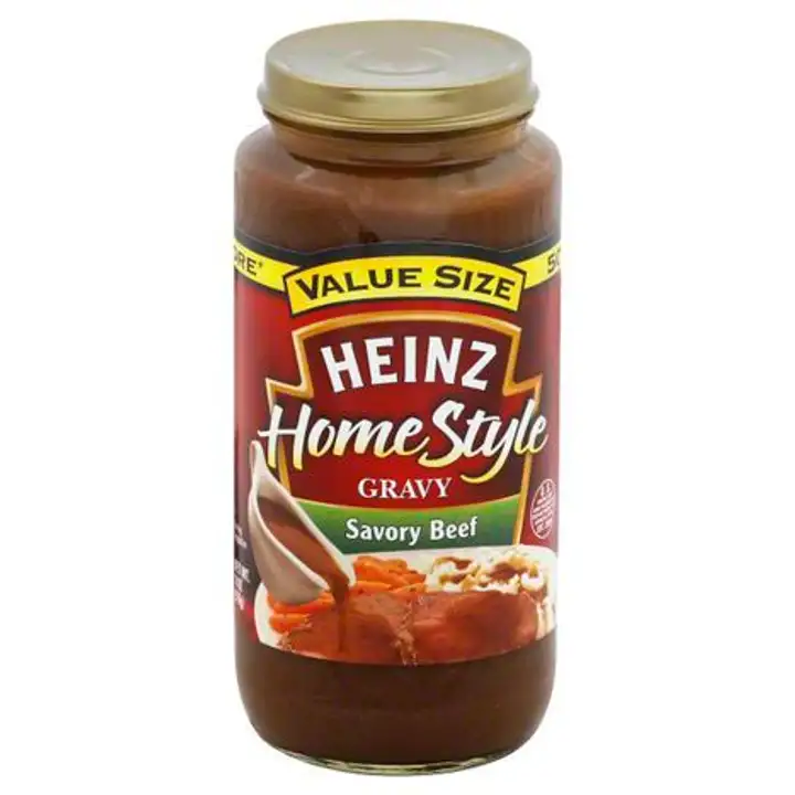 Order Heinz HomeStyle Gravy, Savory Beef, Value Size - 18 Ounces food online from Fligner Market store, Lorain on bringmethat.com