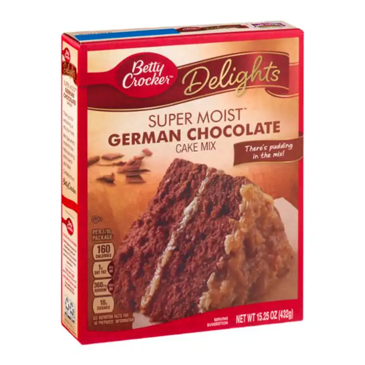 Order Betty Crocker Delights Cake Mix, Super Moist, German Chocolate - 15.25 Ounces food online from Novato Harvest Market store, Novato on bringmethat.com