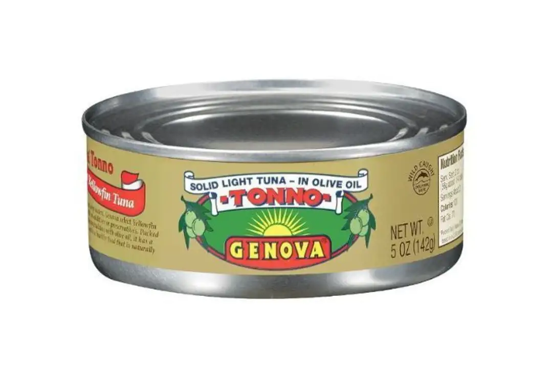 Order Genova Tuna, Tonno, Solid Light, Premium Yellowfin, in Olive Oil - 5 Ounces food online from Novato Harvest Market store, Novato on bringmethat.com
