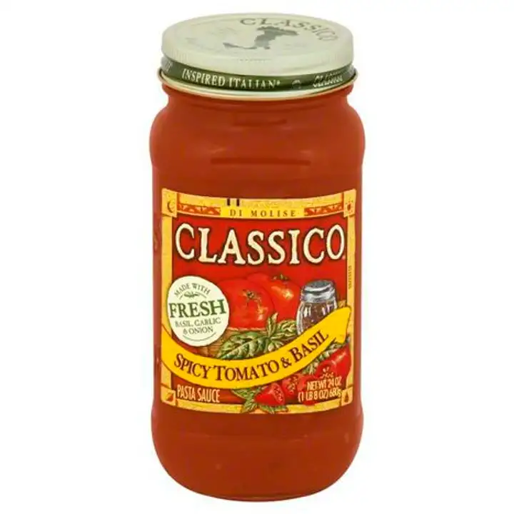 Order Classico Pasta Sauce, Spicy Tomato & Basil - 26 Ounces food online from Novato Harvest Market store, Novato on bringmethat.com