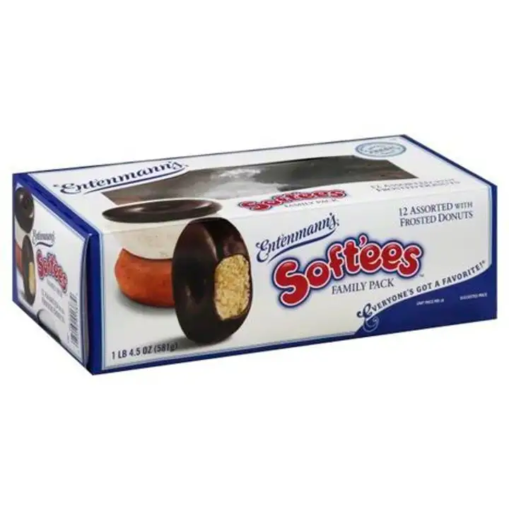 Order Entenmanns Soft'ees Donuts, Assorted, Family Pack - 20 Ounces food online from Holiday farms store, Roslyn Heights on bringmethat.com