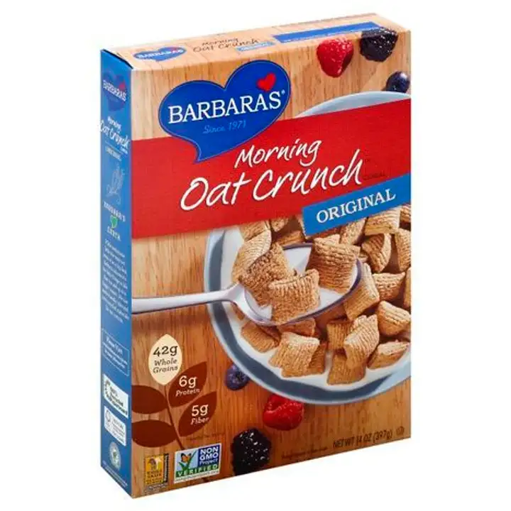 Order Barbaras Cereal, Morning Oat Crunch, Original - 14 Ounces food online from Novato Harvest Market store, Novato on bringmethat.com