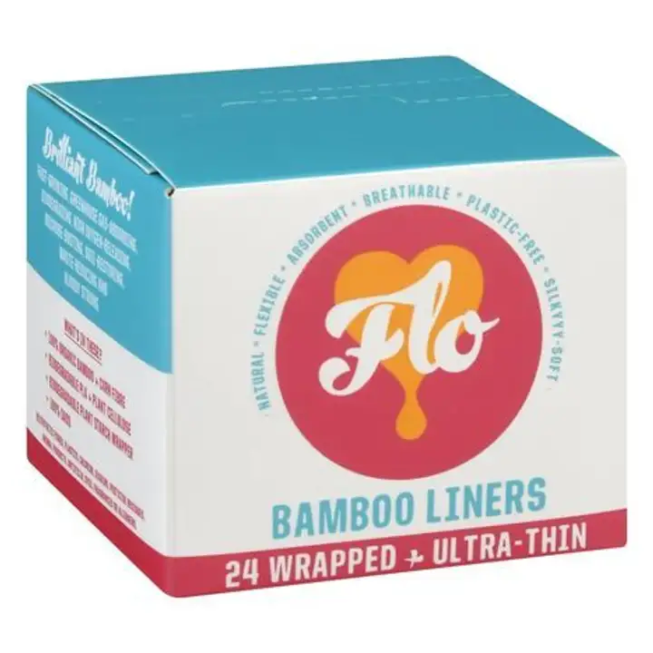 Order Flo Bamboo Liners, Ultra-Thin - 24 Count food online from Whole Foods Co-Op Denfeld store, Duluth on bringmethat.com