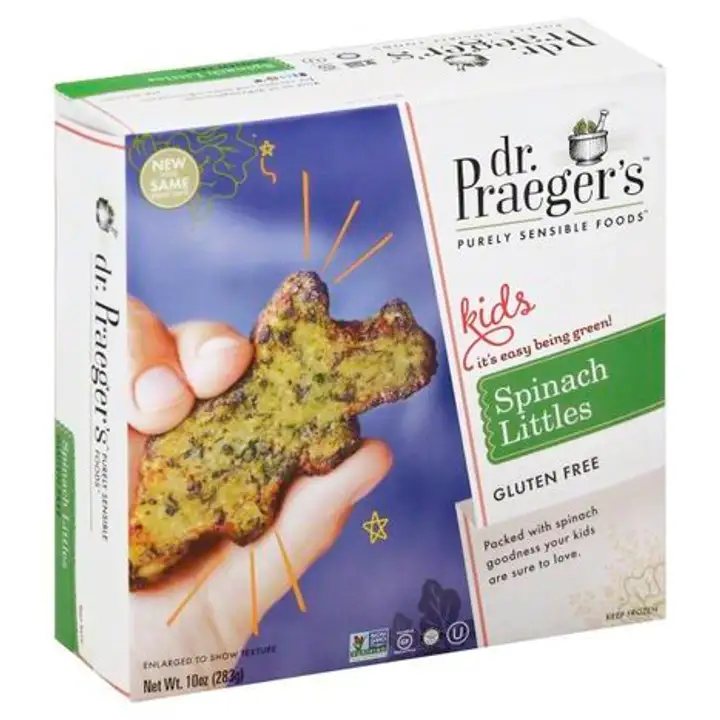 Order Dr Praegers Kids Littles, Spinach - 12 Ounces food online from Holiday farms store, Roslyn Heights on bringmethat.com