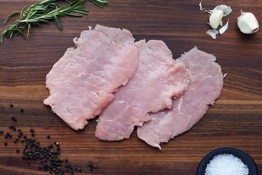 Order Veal Leg Scallopini food online from Holiday farms store, Roslyn Heights on bringmethat.com