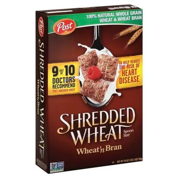 Order Shredded Wheat Simple Goodness Cereal, Wheat 'N Bran, Spoon Size - 18 Ounces food online from Novato Harvest Market store, Novato on bringmethat.com