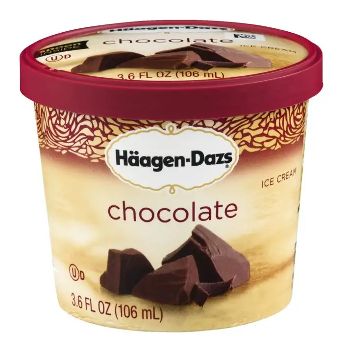 Order Haagen Dazs Ice Cream, Chocolate - 4 Ounces food online from Novato Harvest Market store, Novato on bringmethat.com