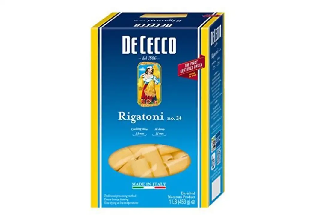 Order De Cecco Rigatoni, No. 24 - 16 Ounces food online from Novato Harvest Market store, Novato on bringmethat.com