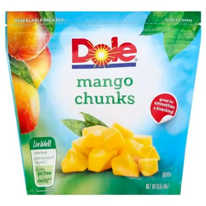 Order Dole Mango, Chunks - 16 Ounces food online from Holiday farms store, Roslyn Heights on bringmethat.com