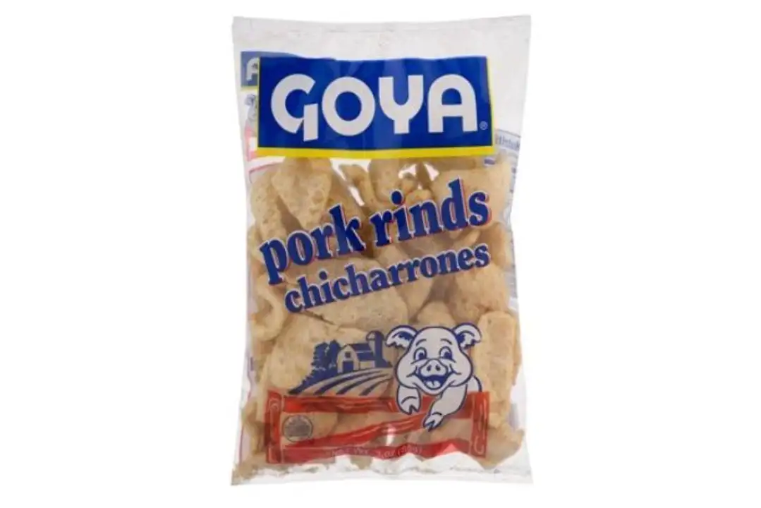 Order Goya  Pork Rinds Chicharrones - 3 Ounces food online from Fligner Market store, Lorain on bringmethat.com