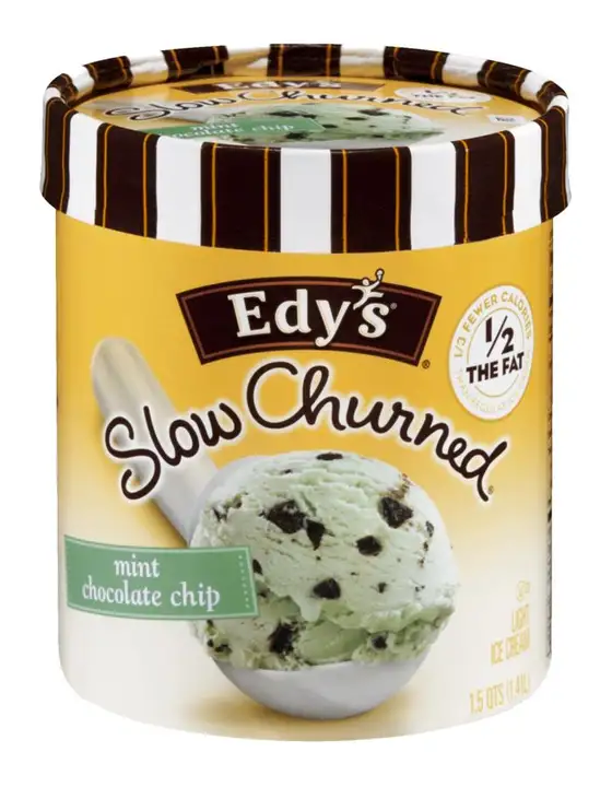 Order Edys Slow Churned Ice Cream, Light, Mint Chocolate Chip - 48 Ounces food online from Holiday farms store, Roslyn Heights on bringmethat.com