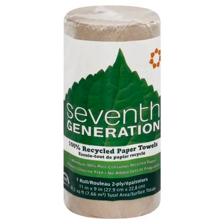 Order Seventh Generation Paper Towels, 100% Recycled, 2-Ply, Jumbo Roll -  120 Sheet food online from Whole Foods Co-Op Denfeld store, Duluth on bringmethat.com