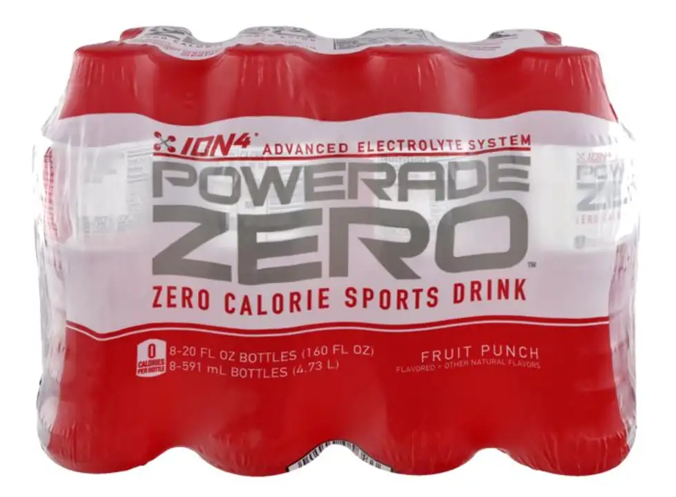 Order Powerade Zero Ion4 Sports Drink, Zero Calorie, Fruit Punch - 8 Each food online from Holiday farms store, Roslyn Heights on bringmethat.com