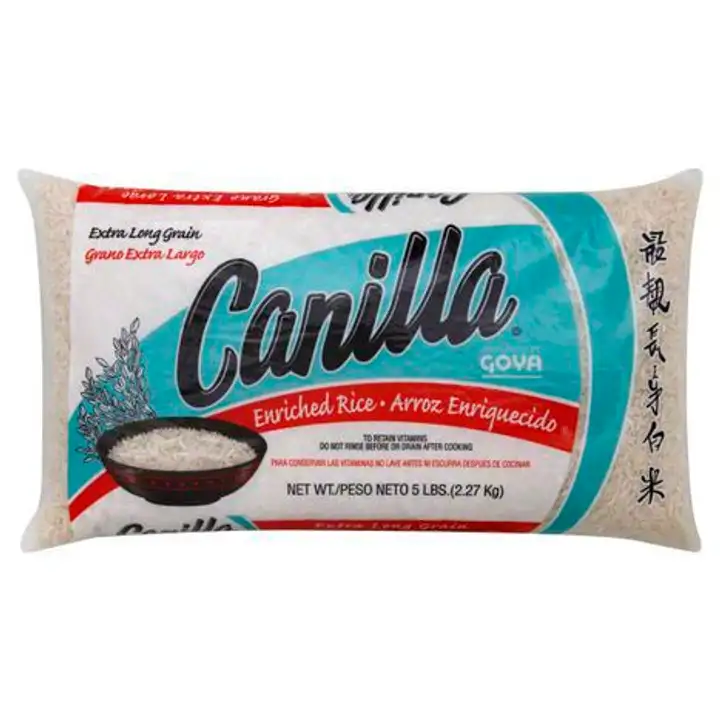 Order Canilla Rice, Enriched, Extra Long Grain - 80 Ounces food online from Fligner Market store, Lorain on bringmethat.com