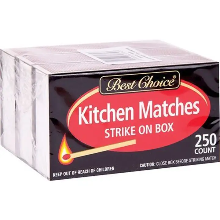 Order Best Choice Kitchen Matches Strike On Box - 250 Count food online from Fligner Market store, Lorain on bringmethat.com