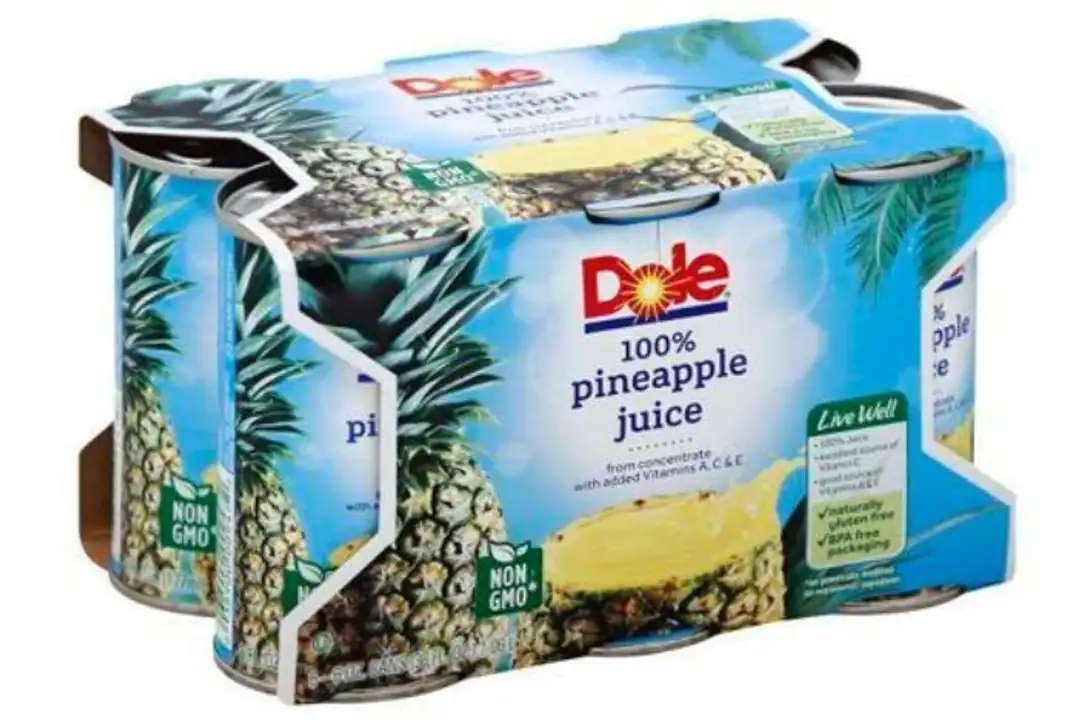 Order Dole 100% Juice, Pineapple - 6 Pack food online from Novato Harvest Market store, Novato on bringmethat.com