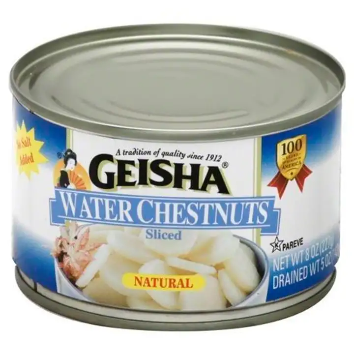 Order Geisha Water Chestnuts, Sliced, No Salt Added - 8 Ounces food online from Holiday farms store, Roslyn Heights on bringmethat.com