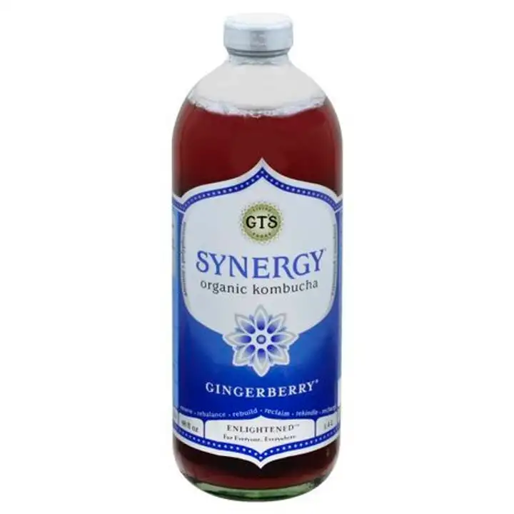 Order GTs Enlightened Synergy Kombucha, Organic, Gingerberry - 48 Ounces food online from Whole Foods Co-Op Denfeld store, Duluth on bringmethat.com