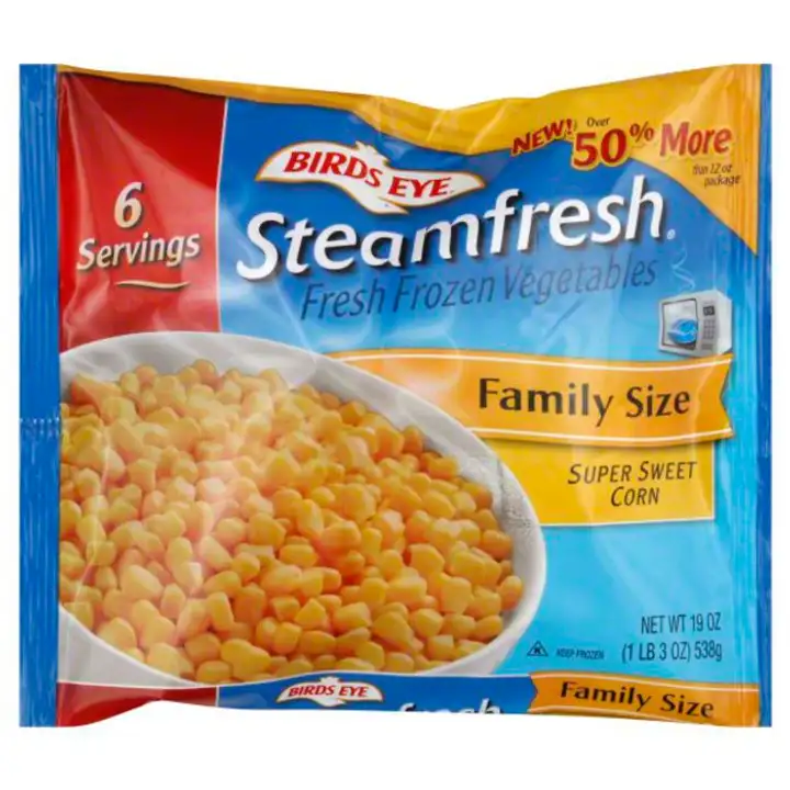 Order Birds Eye Steamfresh Super Sweet Corn, Family Size - 19 Ounces food online from Holiday farms store, Roslyn Heights on bringmethat.com