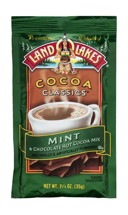 Order Land O Lakes Cocoa Classics Hot Cocoa Mix, Mint & Chocolate - 1.25 Ounces food online from Novato Harvest Market store, Novato on bringmethat.com