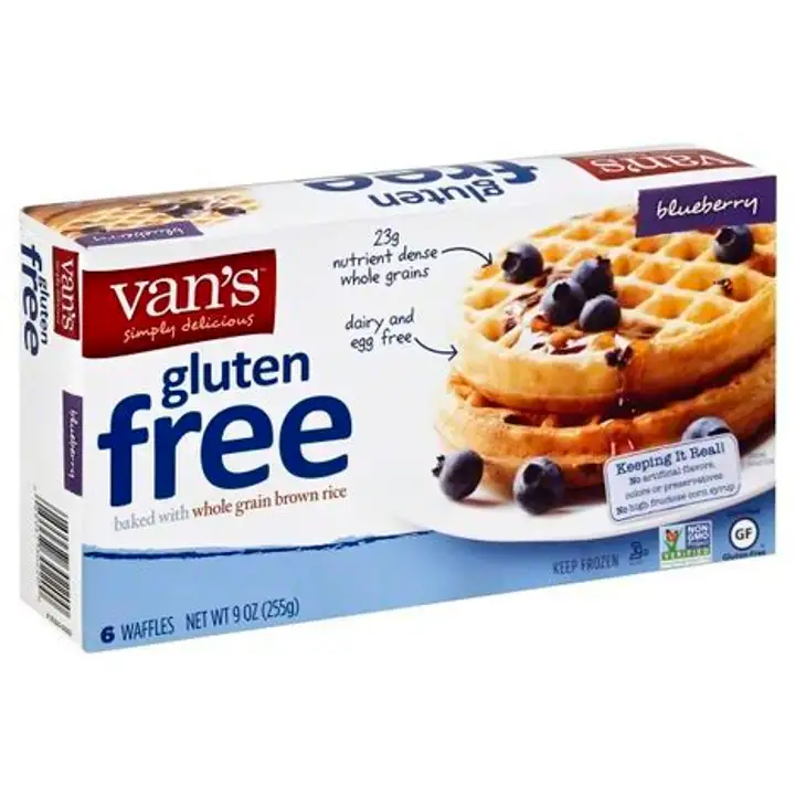 Order Vans Waffles, Gluten Free, Blueberry - 9.5 Ounces food online from Whole Foods Co-Op Denfeld store, Duluth on bringmethat.com