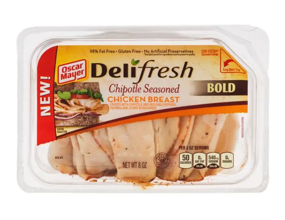 Order Oscar Mayer Deli Fresh Chicken Breast, Chipotle Seasoned - 8 Ounces food online from Holiday farms store, Roslyn Heights on bringmethat.com