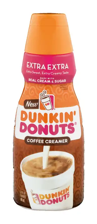 Order Dunkin Donuts Coffee Creamer, Extra Extra - 32 Ounces food online from Holiday farms store, Roslyn Heights on bringmethat.com