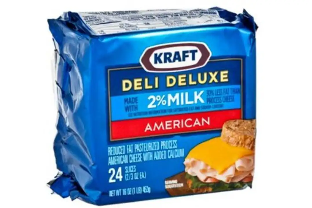 Order Kraft Deli Deluxe Cheese, Pasteurized Process, Slices, American, Reduced Fat - 16 Ounces food online from Holiday farms store, Roslyn Heights on bringmethat.com